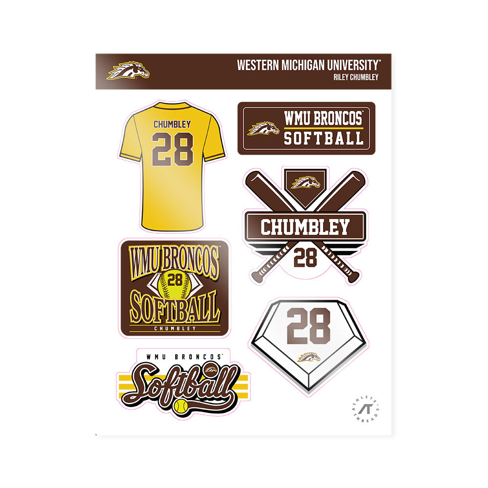 Western Michigan - NCAA Softball : Riley Chumbley - Sticker Sheet-0