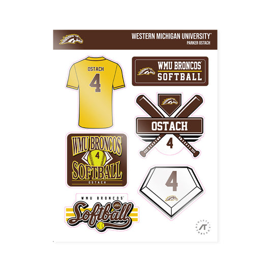 Western Michigan - NCAA Softball : Parker Ostach - Sticker Sheet-0