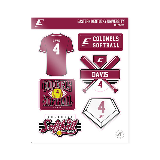 EKU - NCAA Softball : Lilly Davis - Sticker Sheet-0