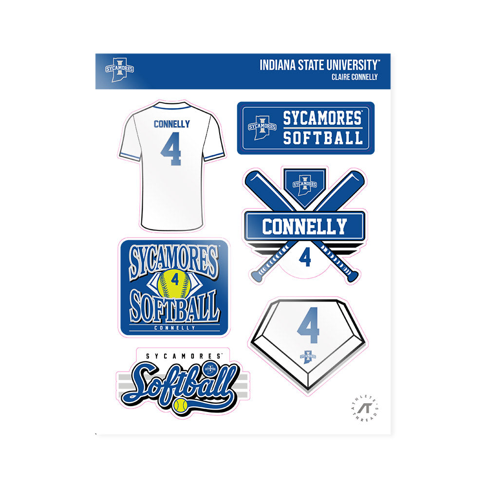 Indiana State - NCAA Softball : Claire Connelly - Sticker Sheet-0