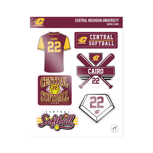 Central Michigan - NCAA Softball : Rachel Cairo - Sticker Sheet-0