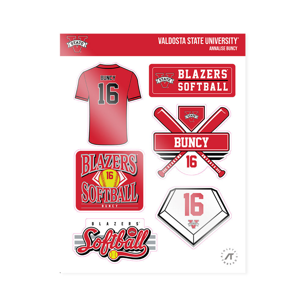 Valdosta State - NCAA Softball : Annalise Buncy - Sticker Sheet-0
