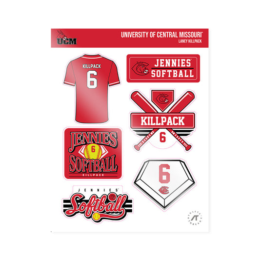 UCM - NCAA Softball : Laney Killpack - Sticker Sheet-0