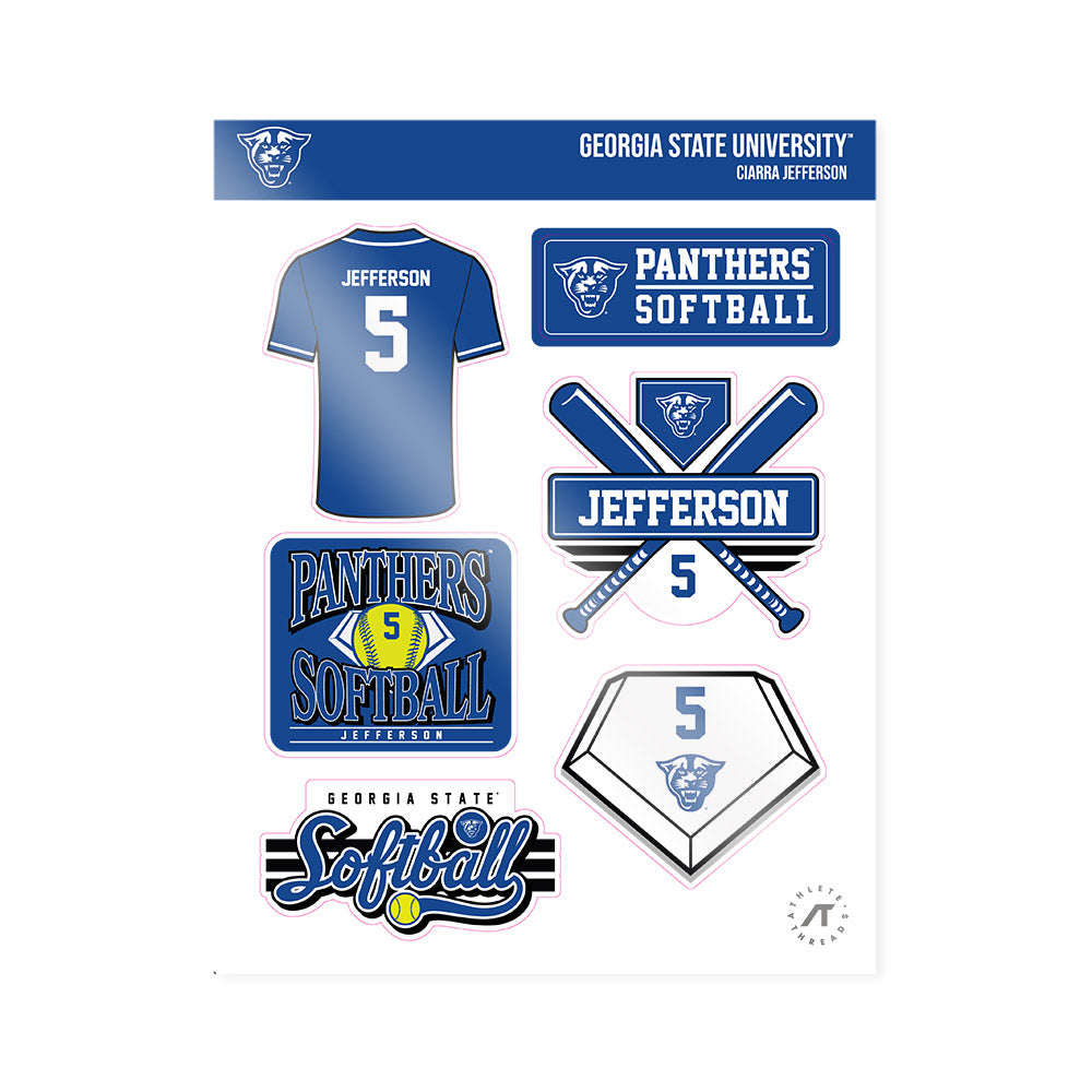 Georgia State - NCAA Softball : Ciarra Jefferson - Sticker Sheet-0
