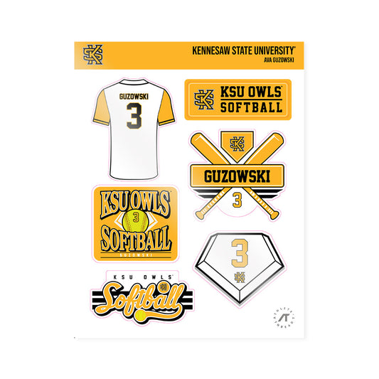 Kennesaw - NCAA Softball : Ava Guzowski - Sticker Sheet-0