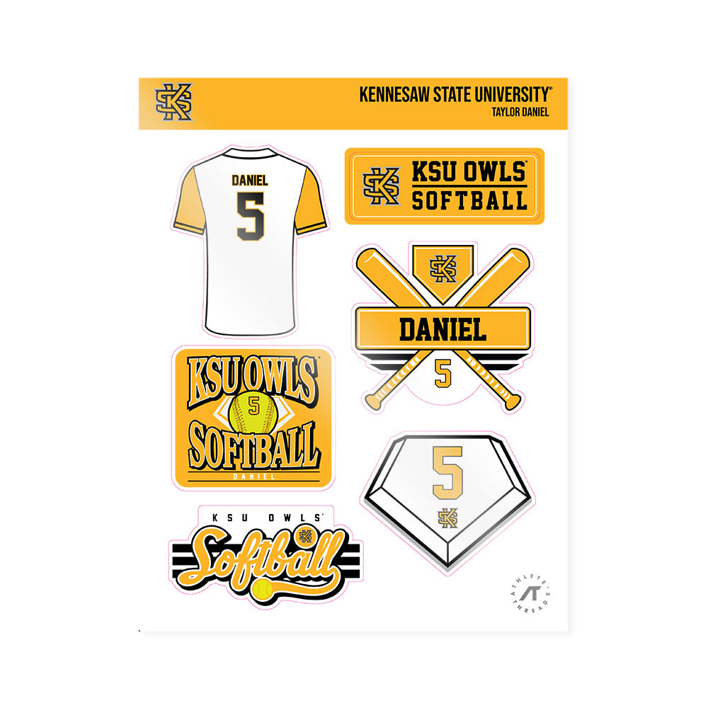 Kennesaw - NCAA Softball : Taylor Daniel - Sticker Sheet-0