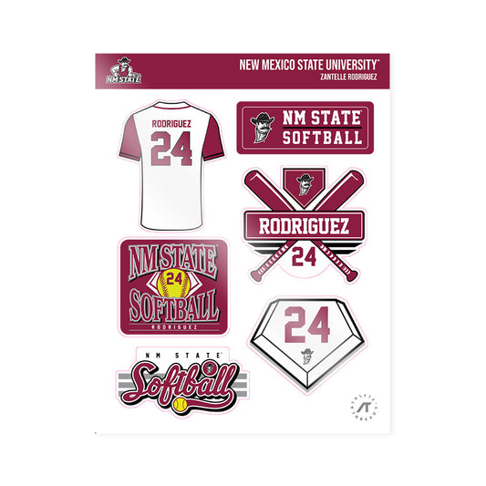 NMSU - NCAA Softball : Zantelle Rodriguez - Sticker Sheet-0