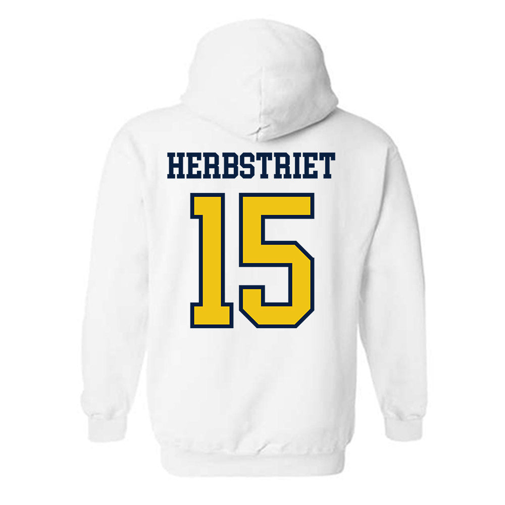 Michigan - NCAA Football : Chase Herbstriet - Classic Shersey Hooded Sweatshirt-1