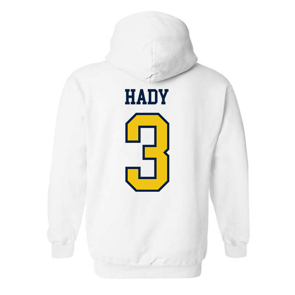 Michigan - NCAA Men's Ice Hockey : Hunter Hady - Classic Shersey Hooded Sweatshirt-1