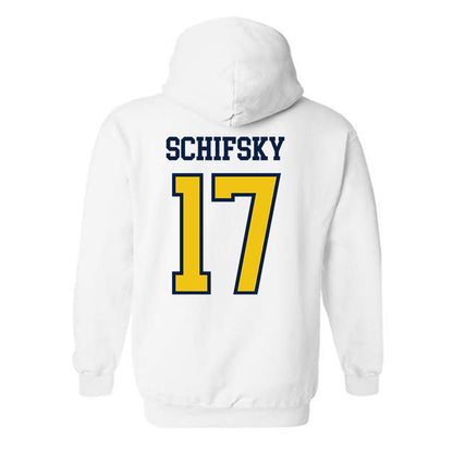 Michigan - NCAA Men's Ice Hockey : Garrett Schifsky - Classic Shersey Hooded Sweatshirt-1
