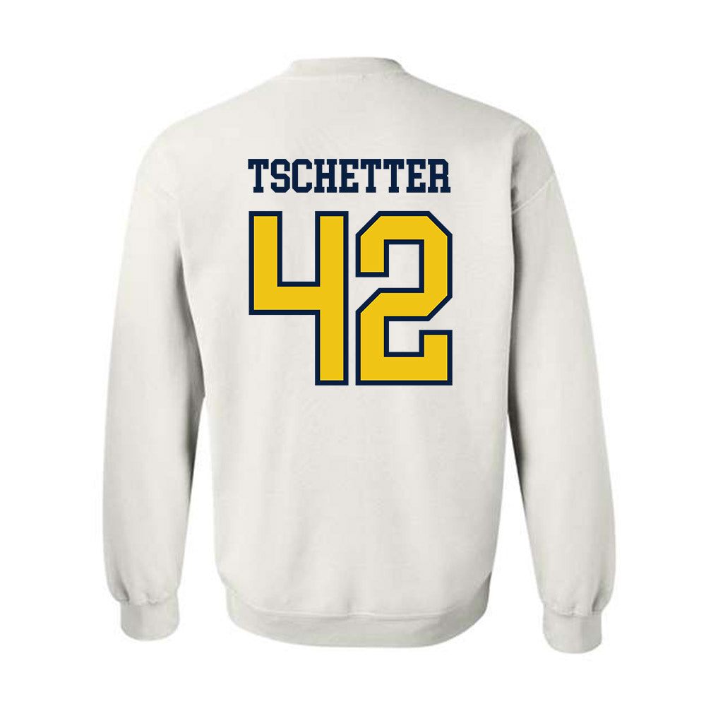 Michigan - NCAA Men's Basketball : Will Tschetter - Classic Shersey Crewneck Sweatshirt-1