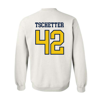Michigan - NCAA Men's Basketball : Will Tschetter - Classic Shersey Crewneck Sweatshirt-1