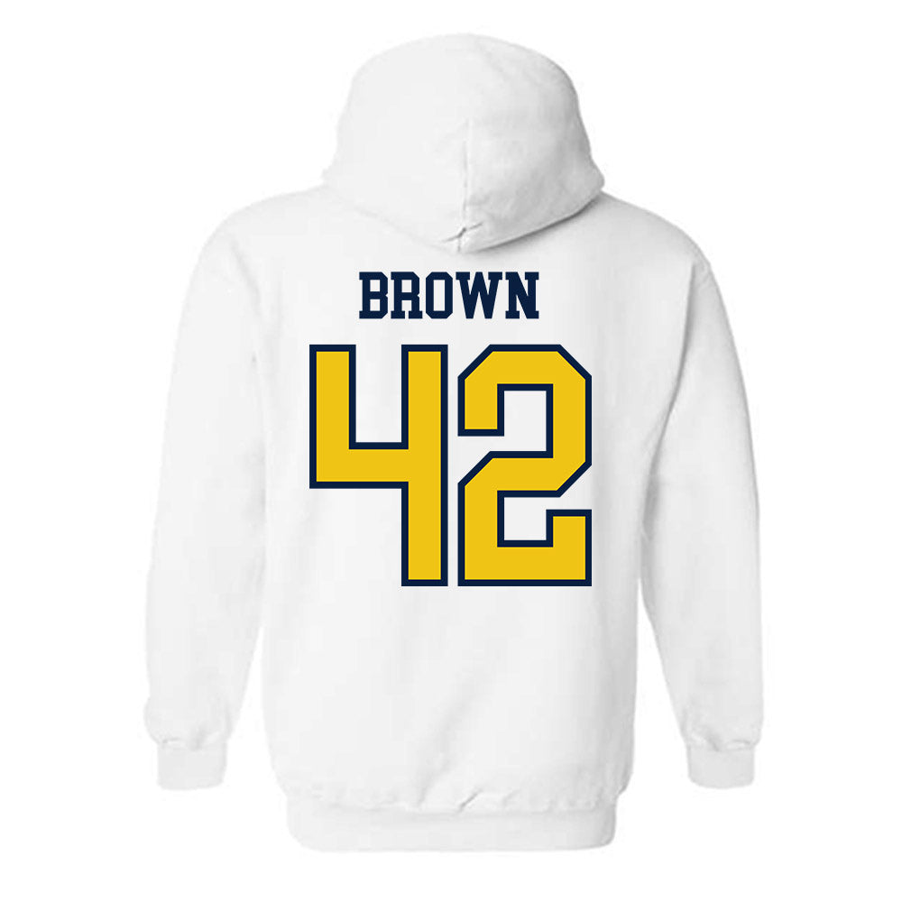 Michigan - NCAA Baseball : Justin Brown - Classic Shersey Hooded Sweatshirt-1