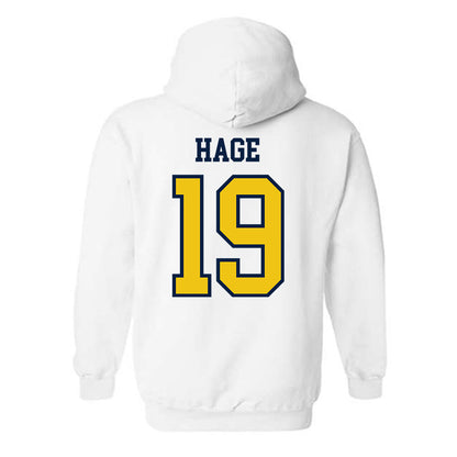 Michigan - NCAA Men's Ice Hockey : Michael Hage - Classic Shersey Hooded Sweatshirt-1