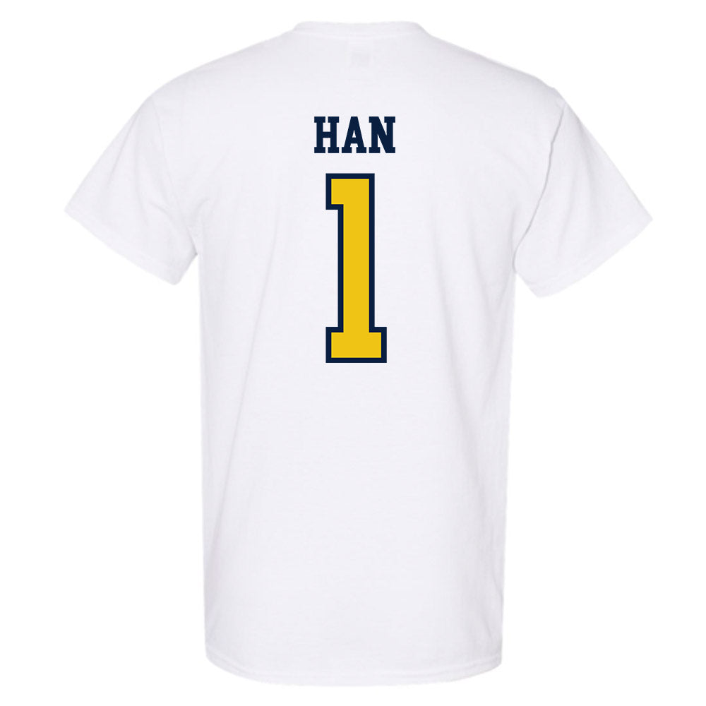 Michigan - NCAA Men's Lacrosse : Matt Han - Classic Shersey T-Shirt-1
