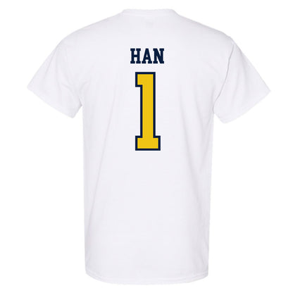 Michigan - NCAA Men's Lacrosse : Matt Han - Classic Shersey T-Shirt-1