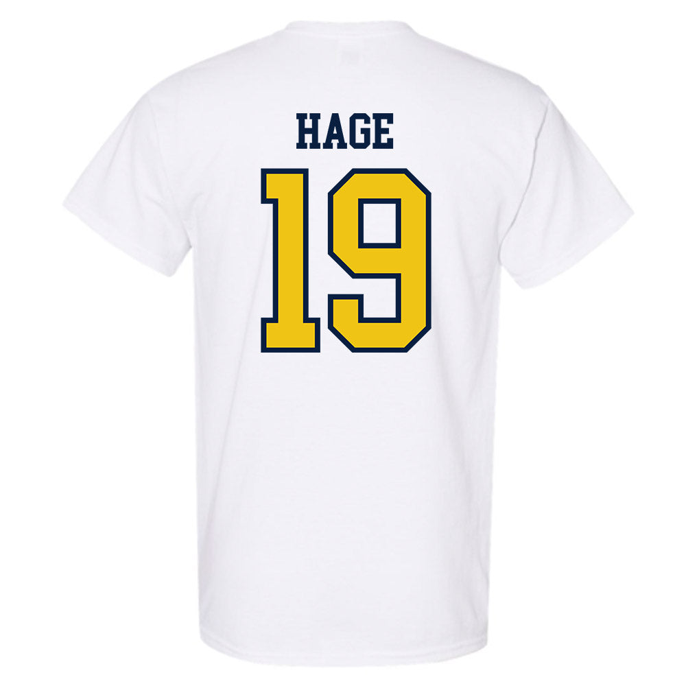 Michigan - NCAA Men's Ice Hockey : Michael Hage - Classic Shersey T-Shirt-1