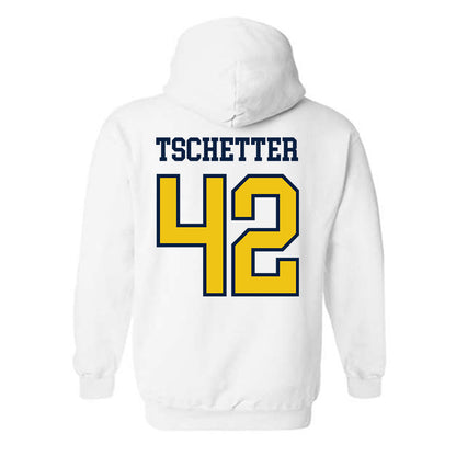 Michigan - NCAA Men's Basketball : Will Tschetter - Classic Shersey Hooded Sweatshirt-1