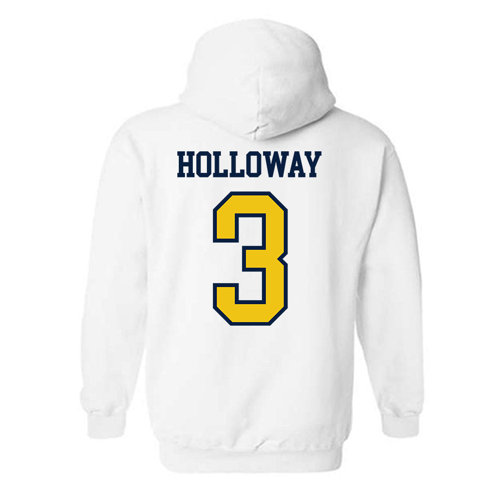 Michigan - NCAA Women's Basketball : Mila Holloway - Classic Shersey Hooded Sweatshirt-1