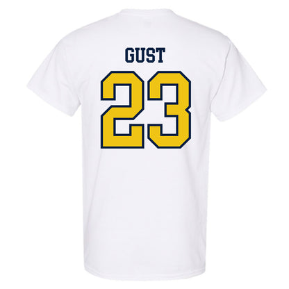 Michigan - NCAA Men's Ice Hockey : Miles Gust - Classic Shersey T-Shirt-1
