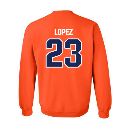 FPU - NCAA Baseball : Alex Lopez - Classic Shersey Crewneck Sweatshirt-1