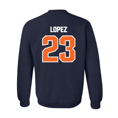 FPU - NCAA Baseball : Alex Lopez - Classic Shersey Crewneck Sweatshirt-1
