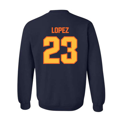 FPU - NCAA Baseball : Alex Lopez - Classic Shersey Crewneck Sweatshirt-1