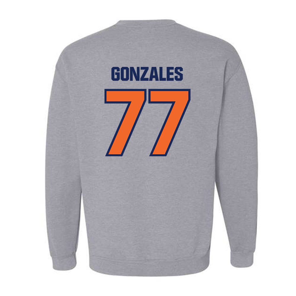 FPU - NCAA Baseball : Tyler Gonzales - Crewneck Sweatshirt-1