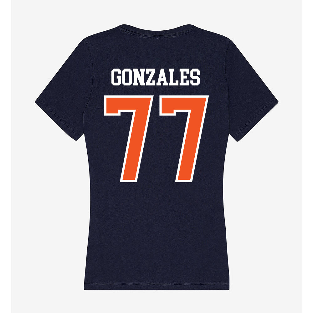 FPU - NCAA Baseball : Tyler Gonzales - Classic Shersey Women's V-Neck T-Shirt-1