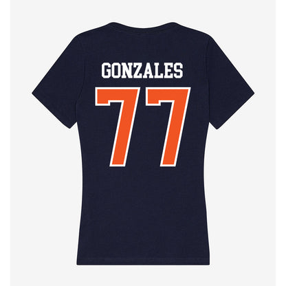 FPU - NCAA Baseball : Tyler Gonzales - Classic Shersey Women's V-Neck T-Shirt-1