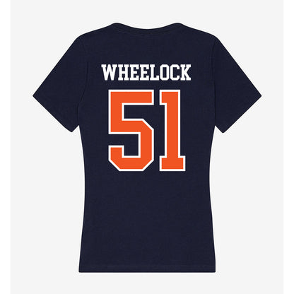 FPU - NCAA Baseball : Titus Wheelock - Classic Shersey Women's V-Neck T-Shirt-1