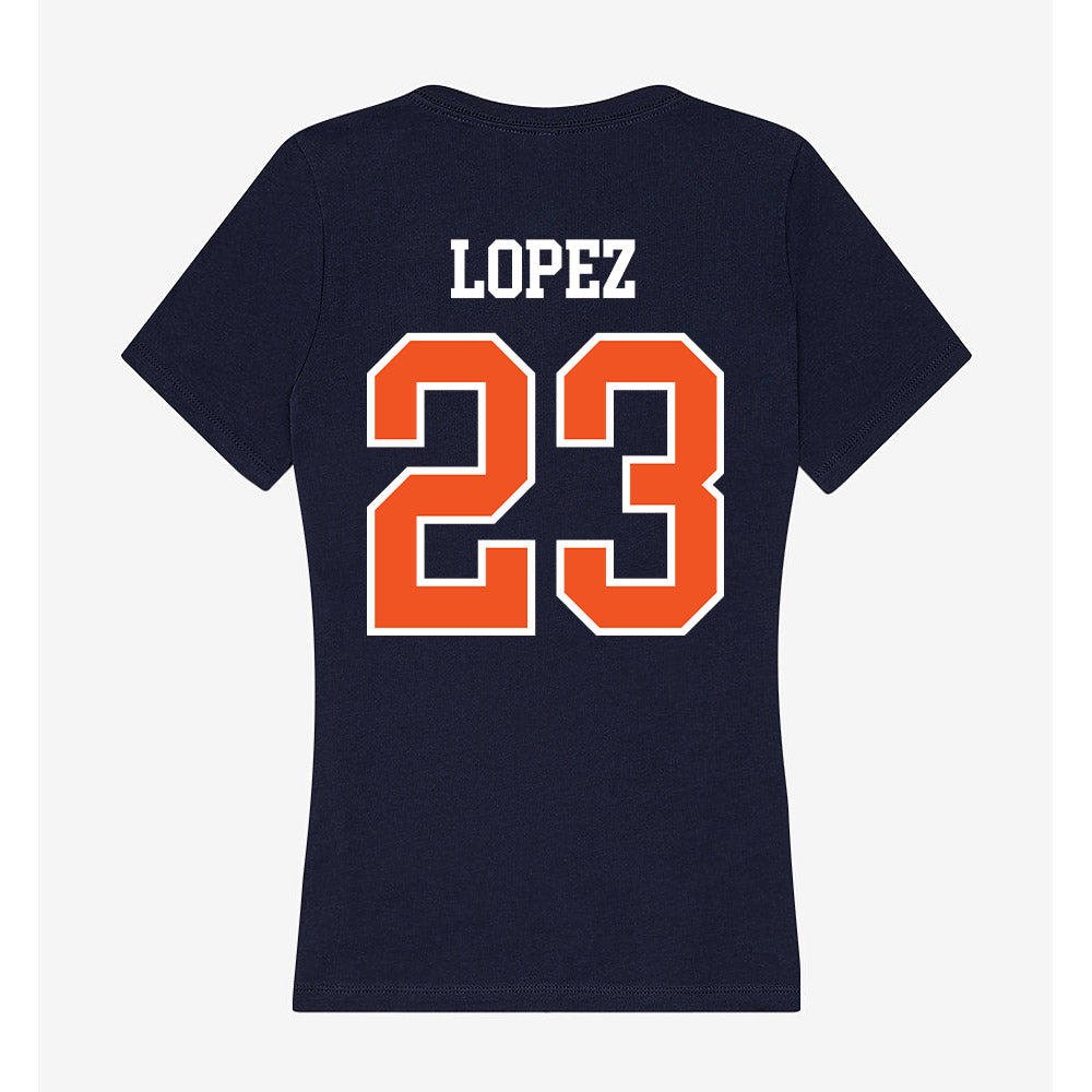 FPU - NCAA Baseball : Alex Lopez - Classic Shersey Women's V-Neck T-Shirt-1
