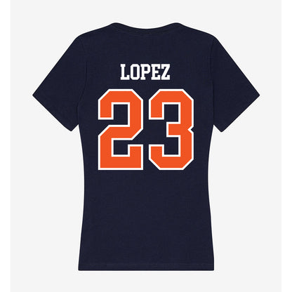 FPU - NCAA Baseball : Alex Lopez - Classic Shersey Women's V-Neck T-Shirt-1