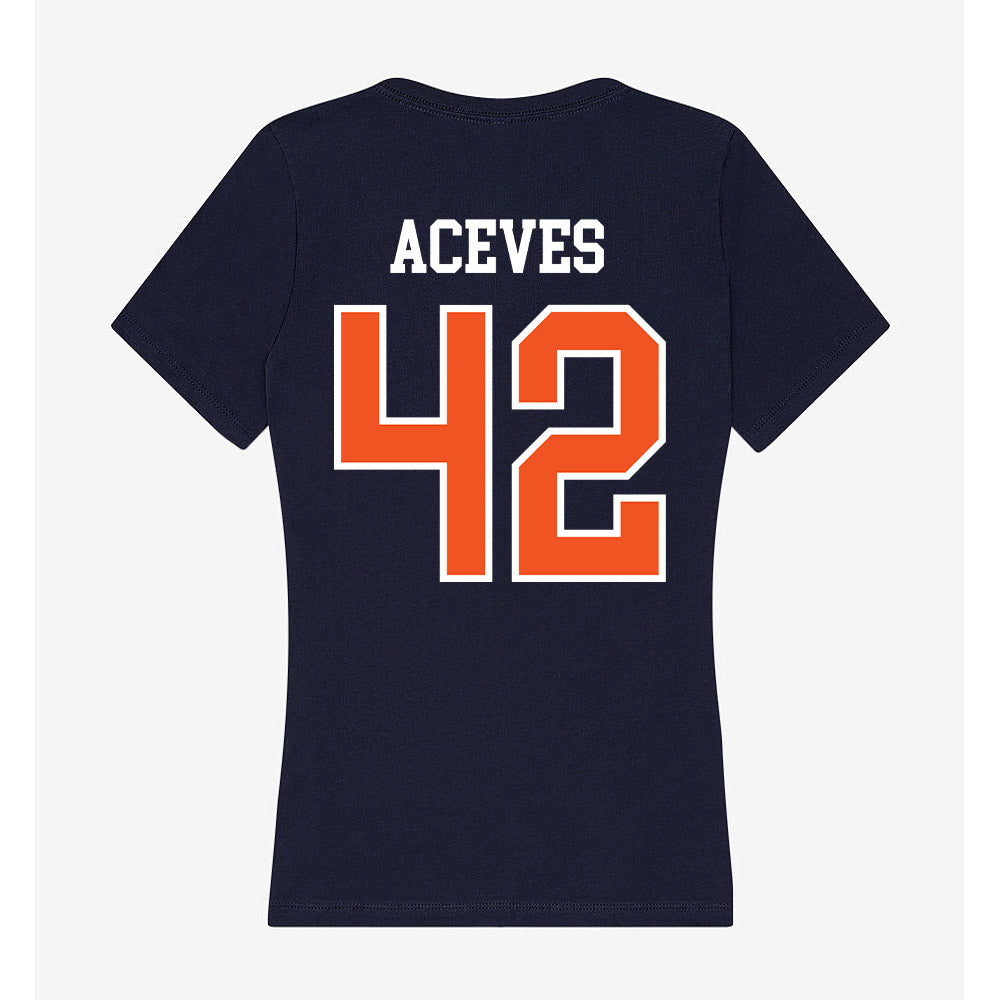 FPU - NCAA Men's Soccer : Diego Aceves - Classic Shersey Women's V-Neck T-Shirt-1