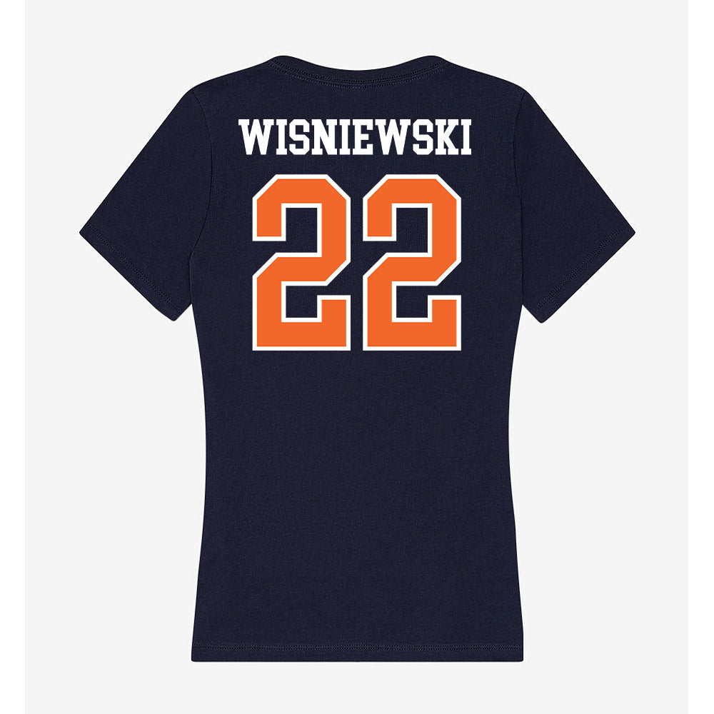 FPU - NCAA Women's Basketball : Nina Wisniewski - Classic Shersey Women's V-Neck T-Shirt-1