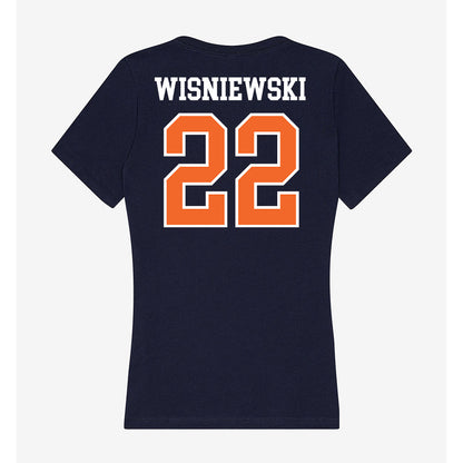 FPU - NCAA Women's Basketball : Nina Wisniewski - Classic Shersey Women's V-Neck T-Shirt-1