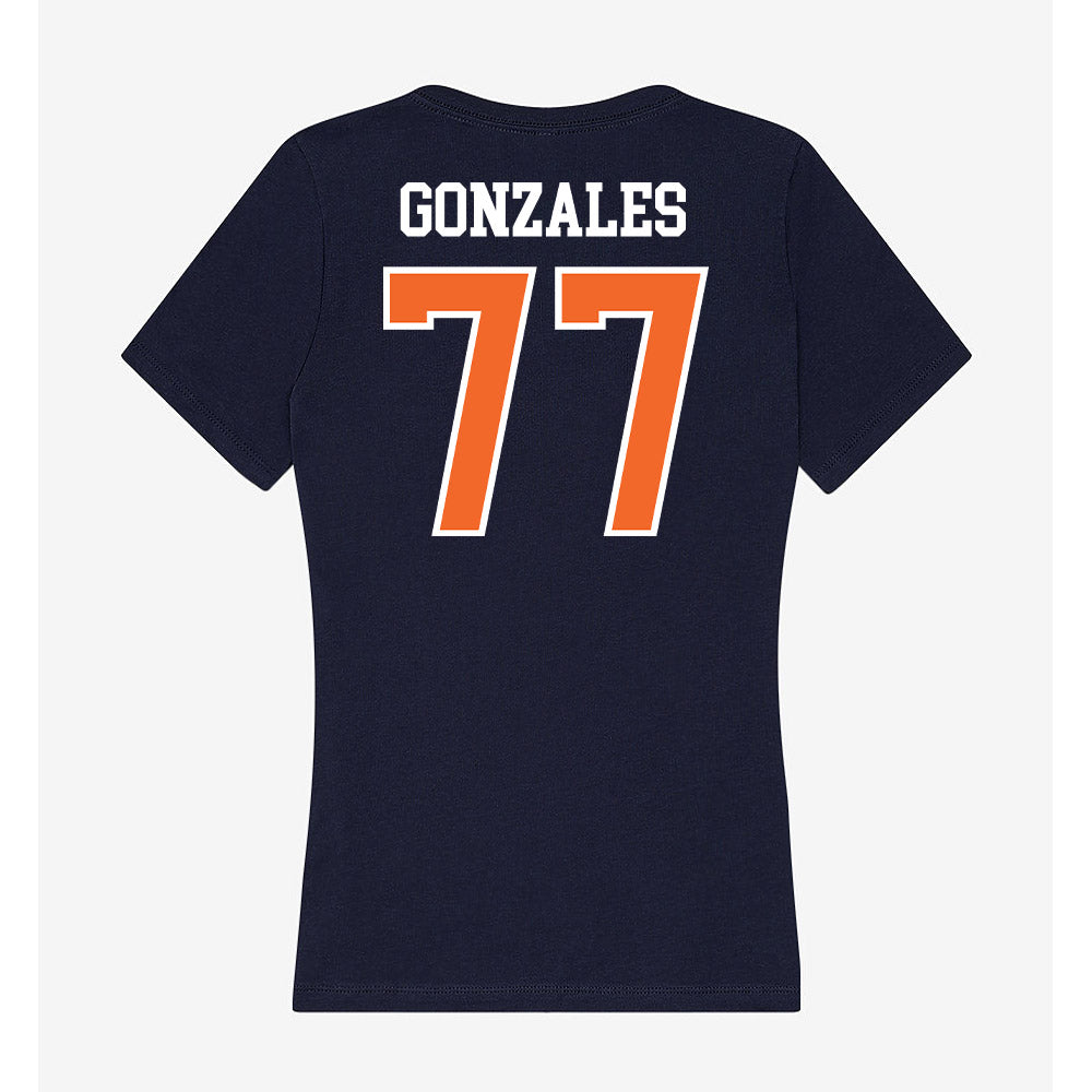 FPU - NCAA Baseball : Tyler Gonzales - Classic Shersey Women's V-Neck T-Shirt-1