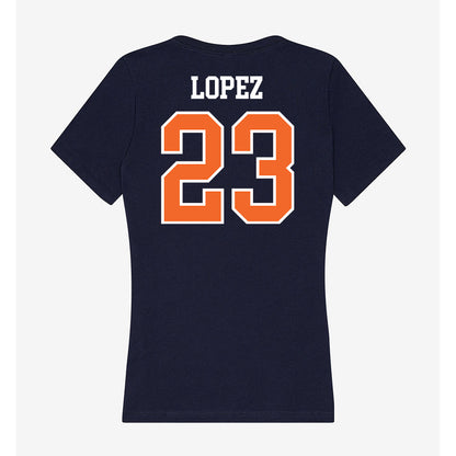 FPU - NCAA Baseball : Alex Lopez - Classic Shersey Women's V-Neck T-Shirt-1