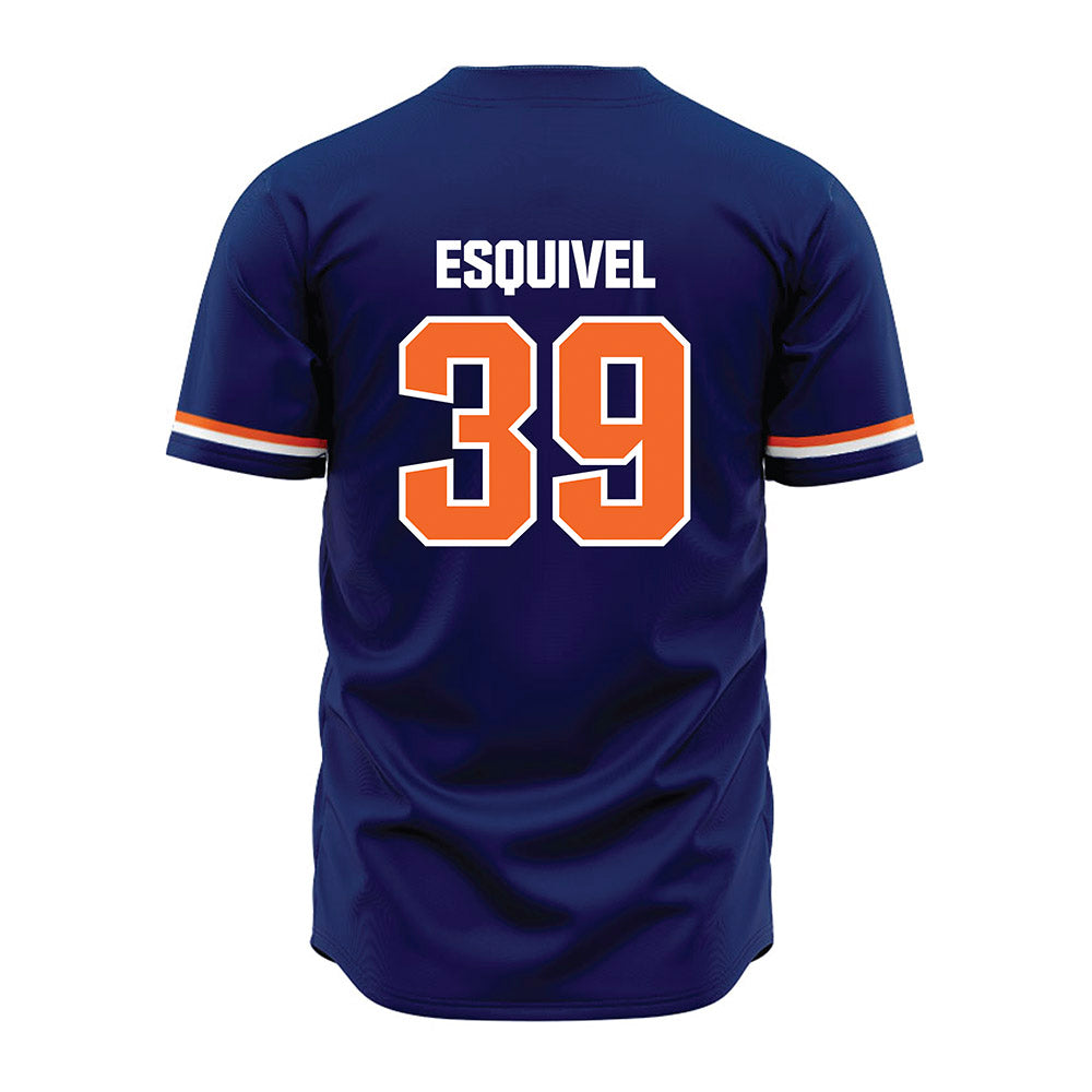 FPU - NCAA Baseball : Isaac Esquivel - Blue Jersey-1