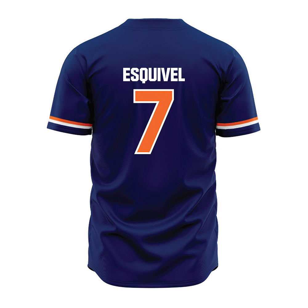 FPU - NCAA Baseball : Isaac Esquivel - Blue Jersey-1