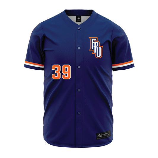 FPU - NCAA Baseball : Isaac Esquivel - Blue Jersey-0