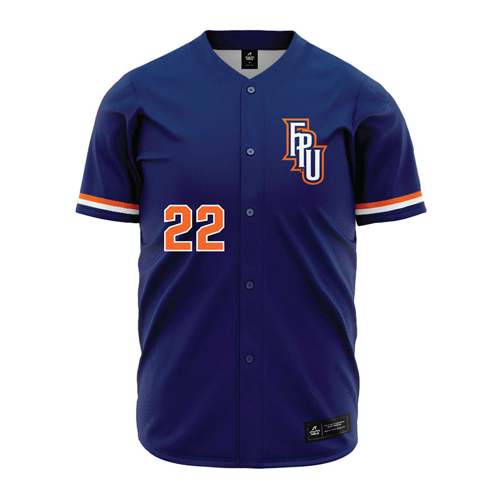 FPU - NCAA Baseball : Jordan Isla - Blue Jersey-0