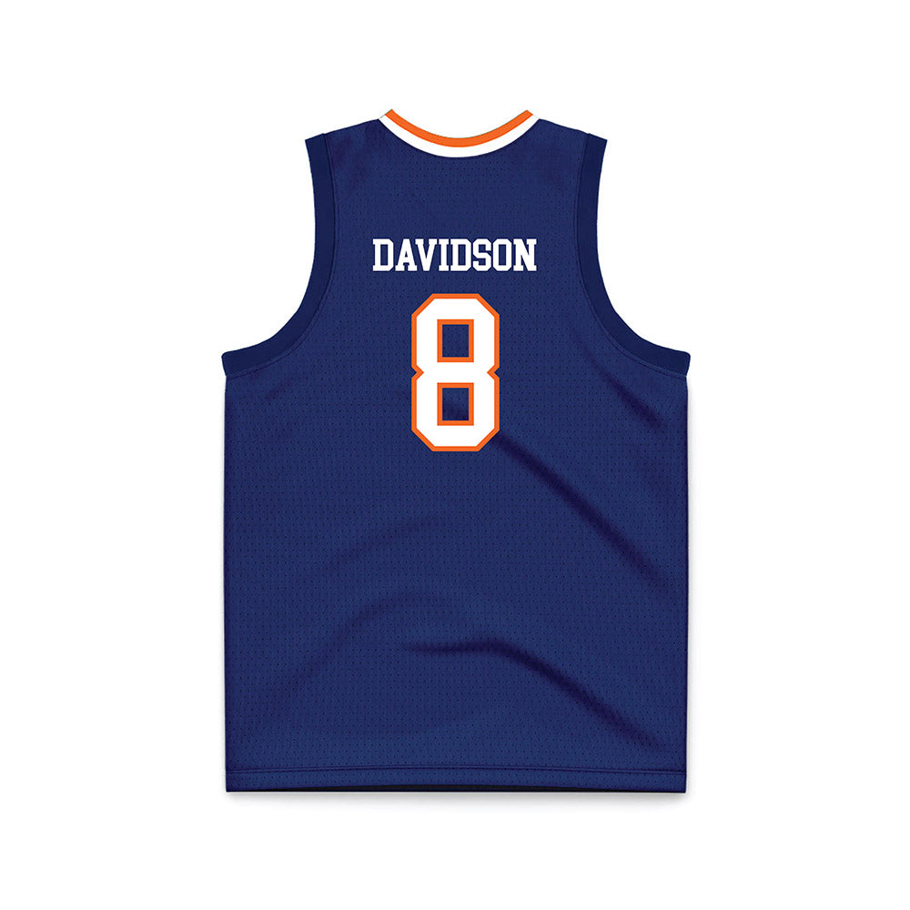 FPU - NCAA Men's Basketball : Nick Davidson - Blue Basketball Jersey-1