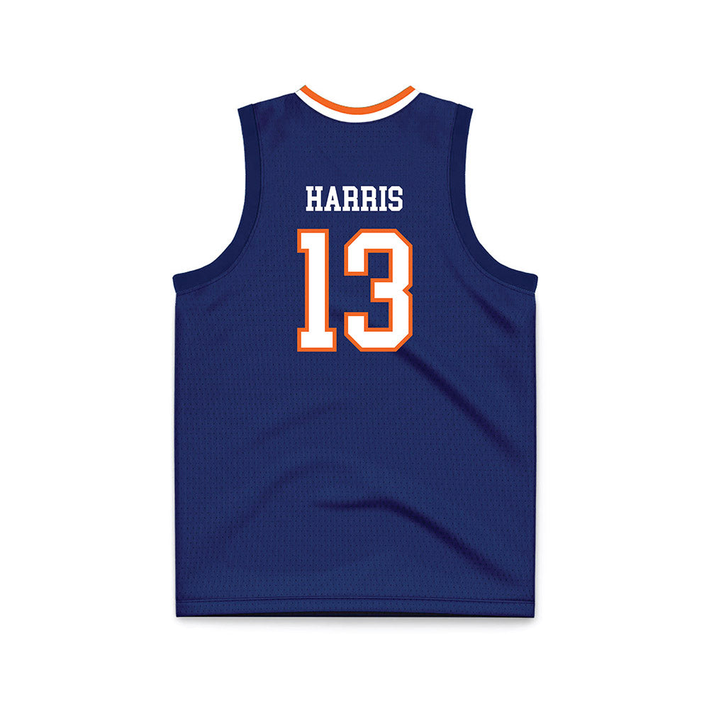 FPU - NCAA Men's Basketball : Brayden Harris - Blue Basketball Jersey-1