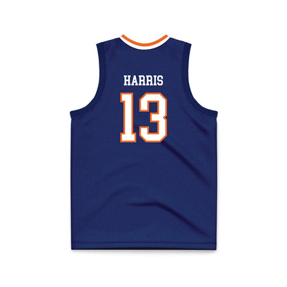 FPU - NCAA Men's Basketball : Brayden Harris - Blue Basketball Jersey-1