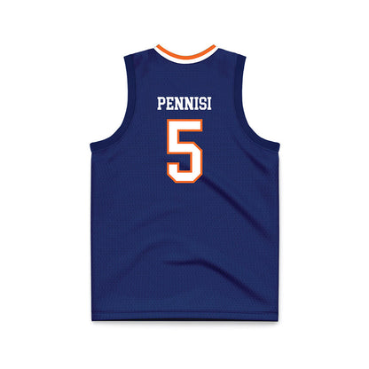 FPU - NCAA Men's Basketball : Harrison Pennisi - Blue Basketball Jersey-1