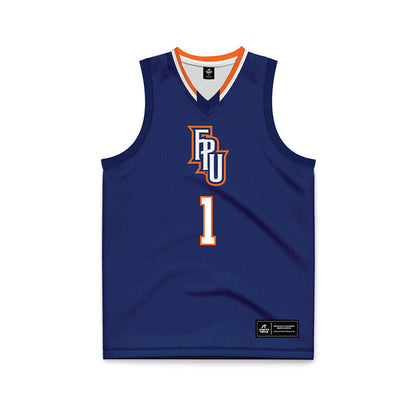FPU - NCAA Men's Basketball : Gabriel Quiette - Blue Basketball Jersey-0