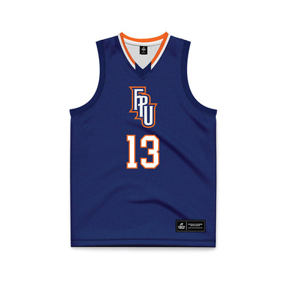 FPU - NCAA Men's Basketball : Brayden Harris - Blue Basketball Jersey-0