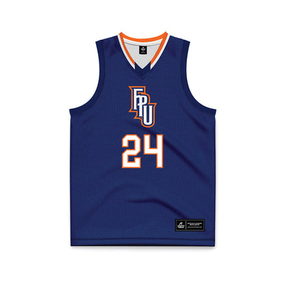 FPU - NCAA Men's Basketball : Silas Rodriguez - Blue Basketball Jersey-0