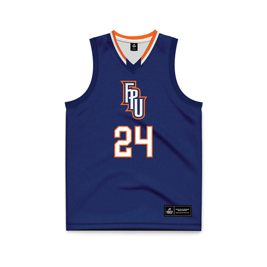 FPU - NCAA Men's Basketball : Silas Rodriguez - Blue Basketball Jersey-0